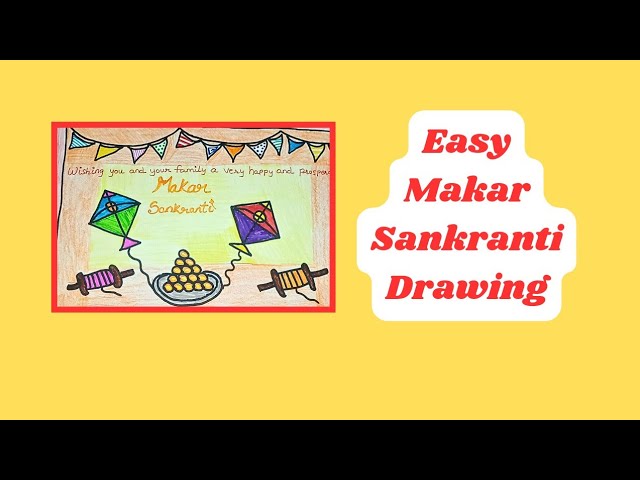 Makar sankranti drawing | Markar sankranti drawing easy | makarsankranti  drawing | sankranti drawing